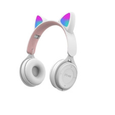 Беспроводные детские Bluetooth наушники Cat Ear Dr-08 Белые